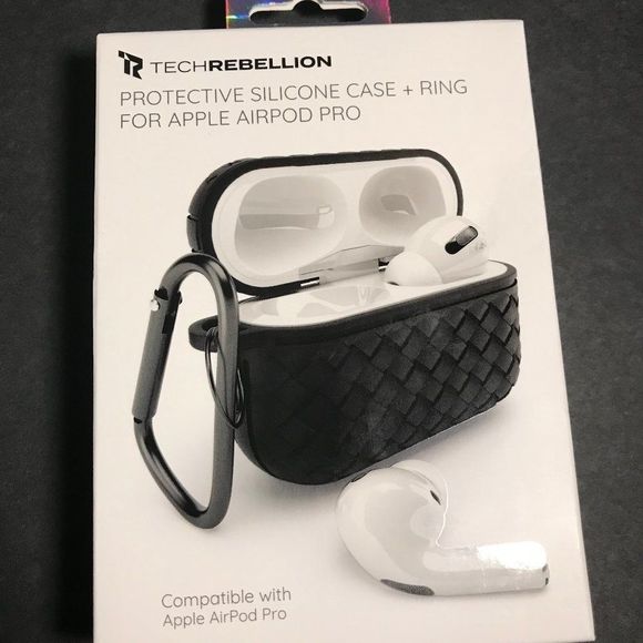 TECHREBELLION PROTECTIVE Silicone CASE+RING for Apple AirPod PRO - Picture 2 of 3